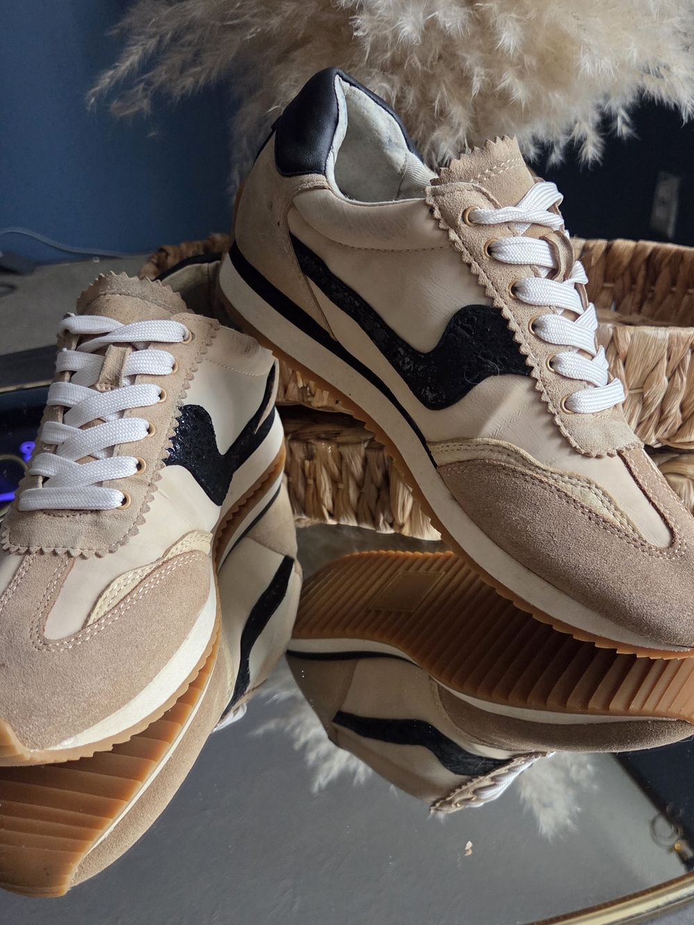 Dolce Vita “Quiet Luxury” Sneakers  Beige Suede Gum Sole Shoes